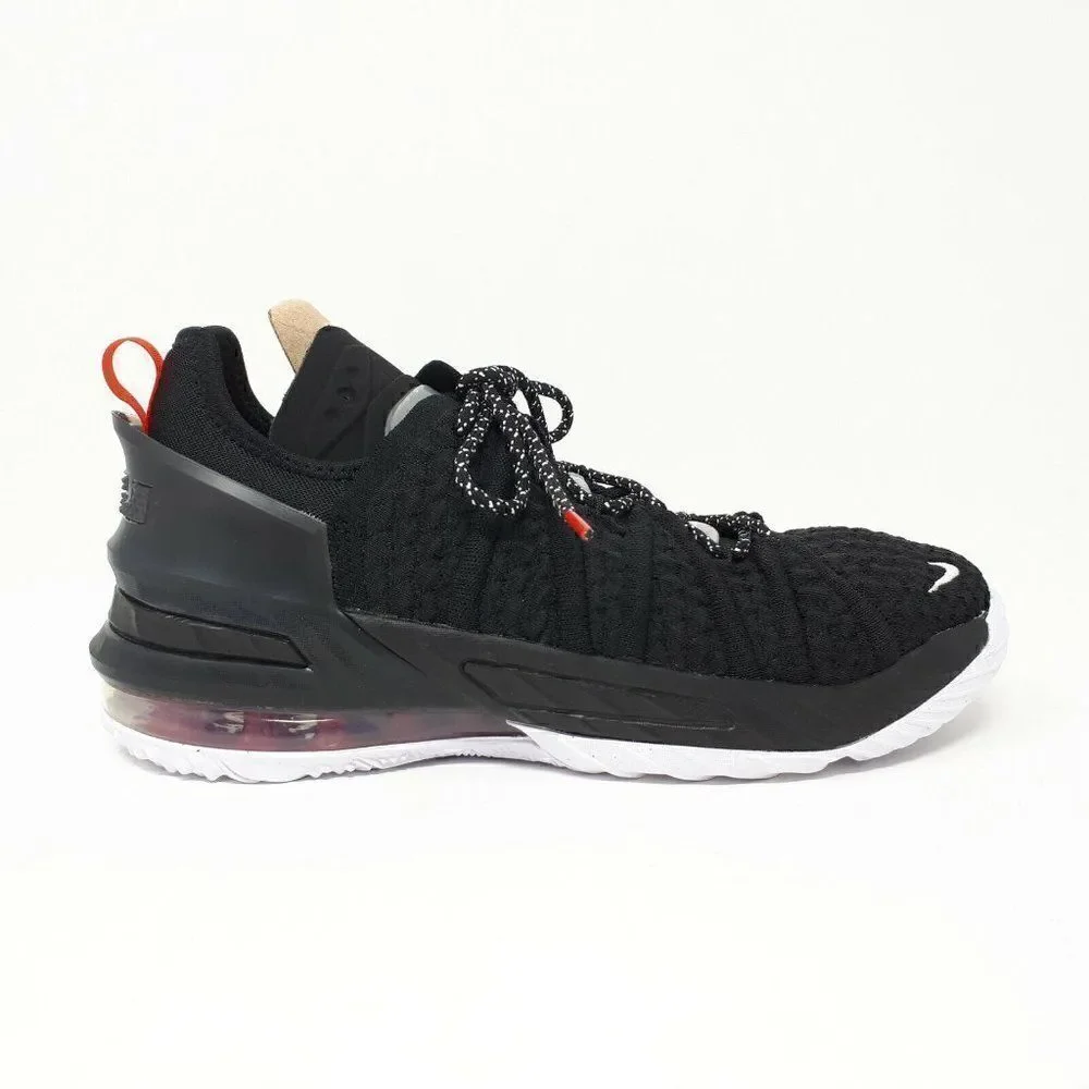 Nike Lebron XVIII (GS) CW2760-001 Basketball Shoes Black White Red Youth Sz 5.5Y